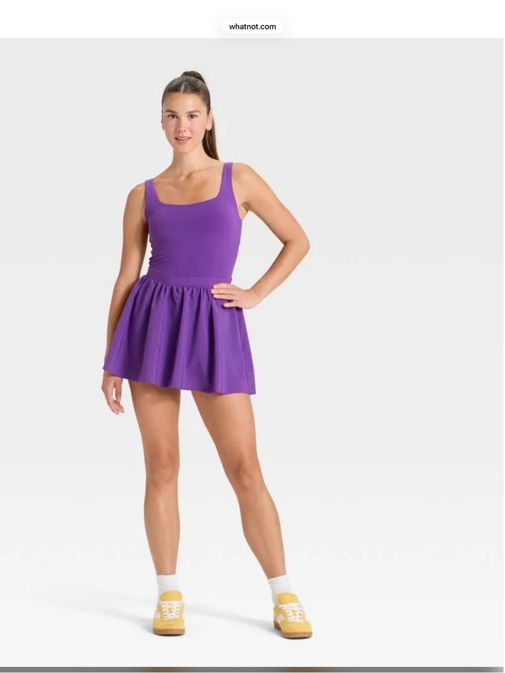JoyLab Purple and White women’s Athletic Dresses - Picture 4 of 8